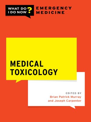 cover image of Medical Toxicology